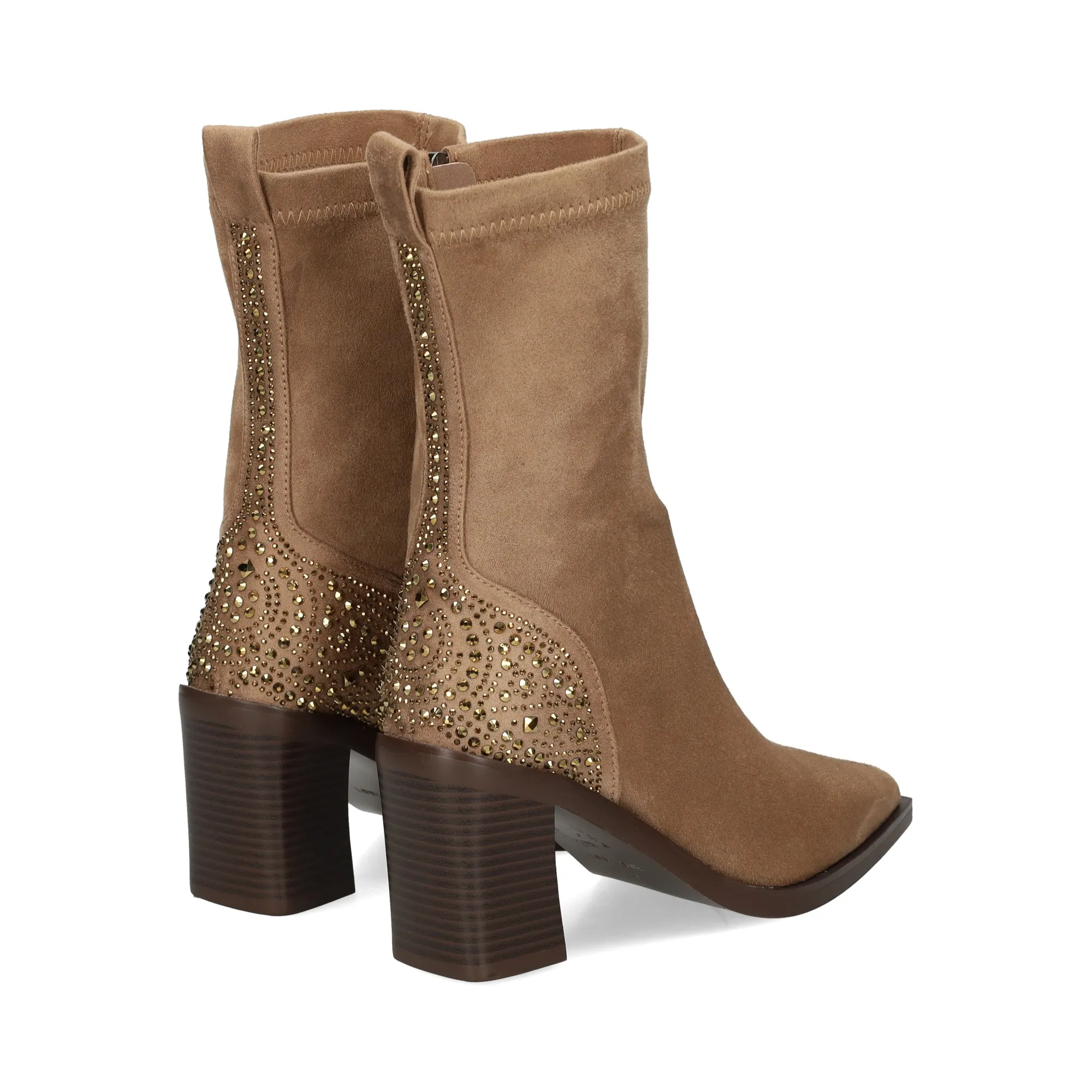 LODI Botines con tacón de Mujer CAMEL