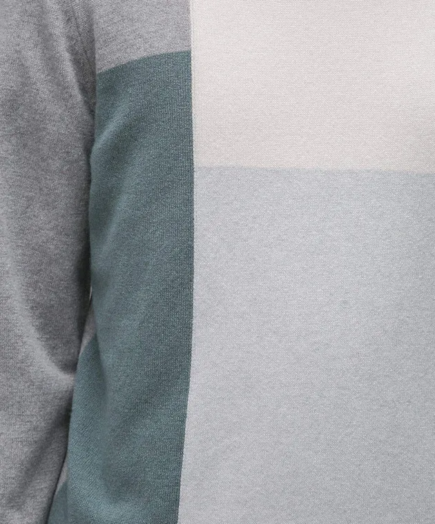 Peserico Jumper made of wool, silk and cashmere in a geometric pattern